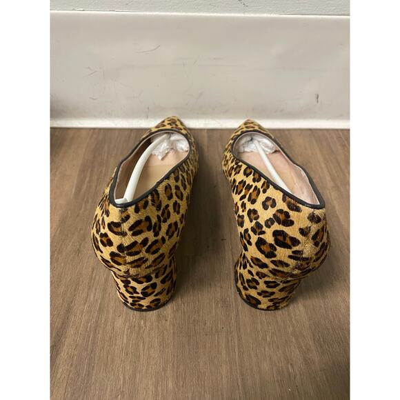 New In Box Ally NYC Shoes Leopard Suede Lower Block Heel, Fierce Sz 9.5 - Picture 5 of 10